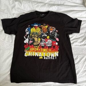Chinatown Market Once Upon A Time  LARGE T-Shirt Black graphic